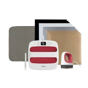 Cricut Raspberry Easy Press 2 & Mini Easy Press & Matt, Weeder, Iron ons Bundle